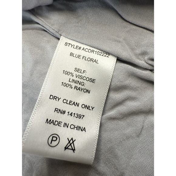 ASTR the Label Cassis Floral Ruffle Maxi Dress Light Blue Cutout XS Boho - Picture 12 of 13